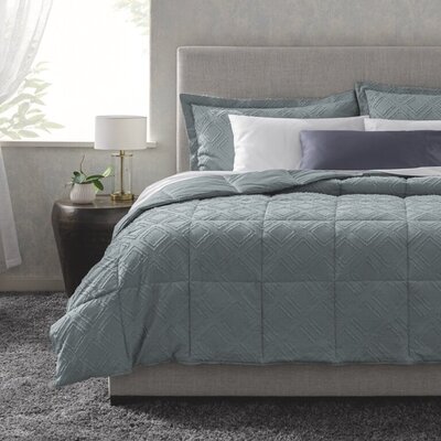 Sleep Number duvet set eastern king set in good steel blue new